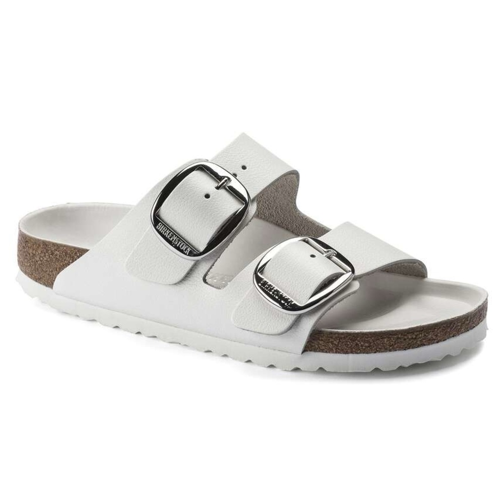Birkenstock White Arizona Big Buckle